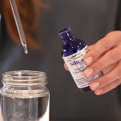 Eidon Ionic Minerals Liquid Silica Mineral Concentrate - Silica Supplement for Hair, Skin and Nails, Silica Drops to Support Collagen Production, Joint and Bone Health - 2 oz (Pack of 2)
