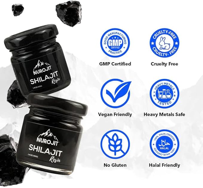 Pure Shilajit Resin 40g - Himalayan Mineral Supplement, Premium Energy & Vitality Superfood, High-Altitude Extract