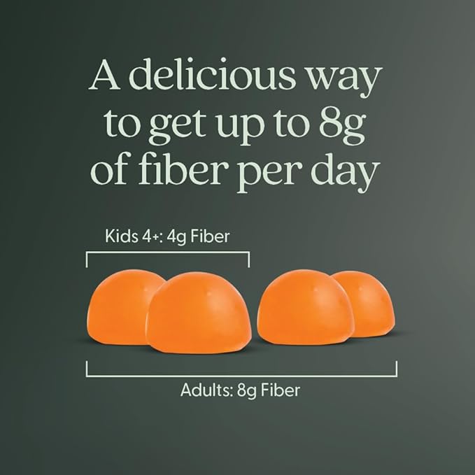 New Chapter Organic Fiber Gummies for Adults & Kids (Age 4+), Plant-Based Prebiotic Fiber for Digestive Health, Vegan, Non-GMO, USDA Organic, Gluten Free, Citrus-Berry Flavored, 60 ct