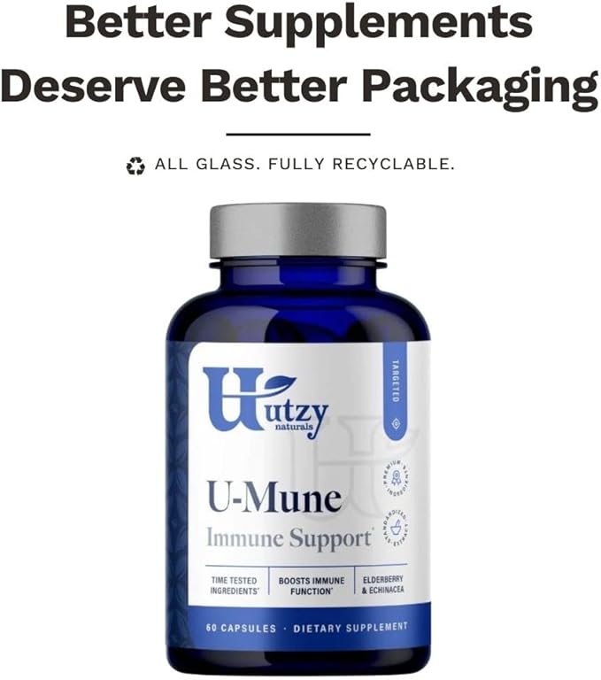 U-Mune | Immune Support w/Elderberry, Echinacea, Oregano | Made in USA | 3rd Party Tested | 60 Capsules