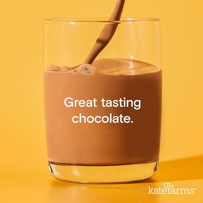 KATE FARMS Organic 1.4 High Calorie Nutrition Shake, Chocolate, 20g Protein, 27 Vitamins and Minerals, Meal Replacement, 11 oz (12 Pack)