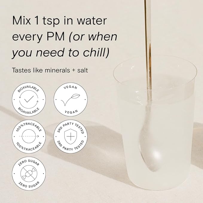 Moon Juice - Magnesi-Om, Unflavored - Jar (30 Servings) - Brain Health & Rest - Magnesium Powder - L-Theanine - Regularity - Glass Bottle - 3rd Party Tested - 100% Traceable - Vegan & Non GMO - 4.2oz