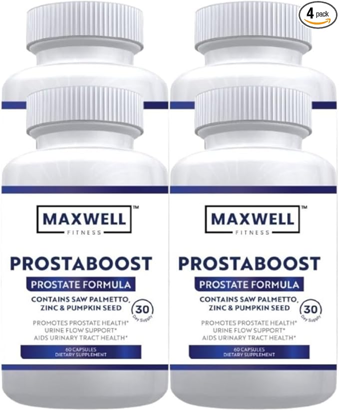 PureProsta Boost Prostate Support Supplement with Saw Palmetto, Zinc, Pumpkin Seed Herbal Blend Promotes Prostate Health, Urine Flow Support, and Urinary Tract Health - 240 Capsules