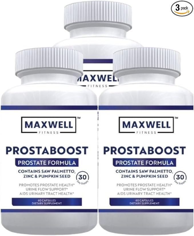 PureProsta Boost Prostate Support Supplement with Saw Palmetto, Zinc, Pumpkin Seed Herbal Blend Promotes Prostate Health, Urine Flow Support, and Urinary Tract Health - 180 Capsules