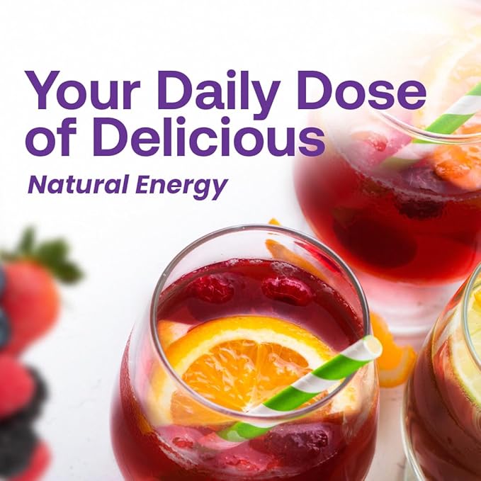 Dr. Smoothie Refreshers Wildberry Hibiscus – Made with Real Fruit Juice – Drink Concentrate, No Artificial Colors, Shelf-Stable – Lightly Caffeinated with Green Coffee Extract (46 oz Bottle)
