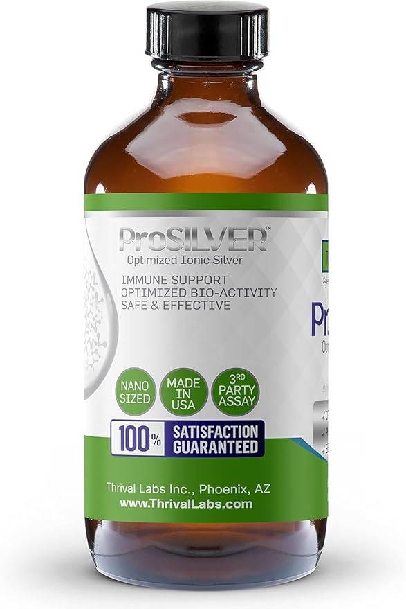 Ionic Colloidal Silver Liquid 20 PPM Bio Active for Immune Support Glass Bottle 8oz Organic Supplement