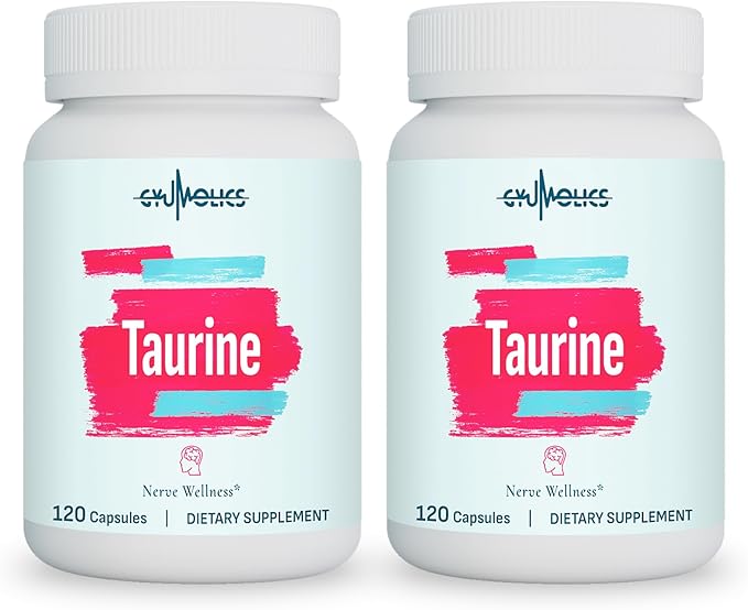 Taurine Supplement 2000mg - Amino Acid Supplement with L-Theanine, Inositol, B6 & B12 - Non-GMO, Gluten-Free, Vegetarian Capsules - 240 Taurine Capsules