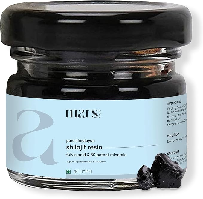 Mars Himalayan Organic Shilajit Resin | Natural Resin Sourced from The Himalayas | Supports Vitality, Energy & Overall Wellness | 15g | Pack of 2