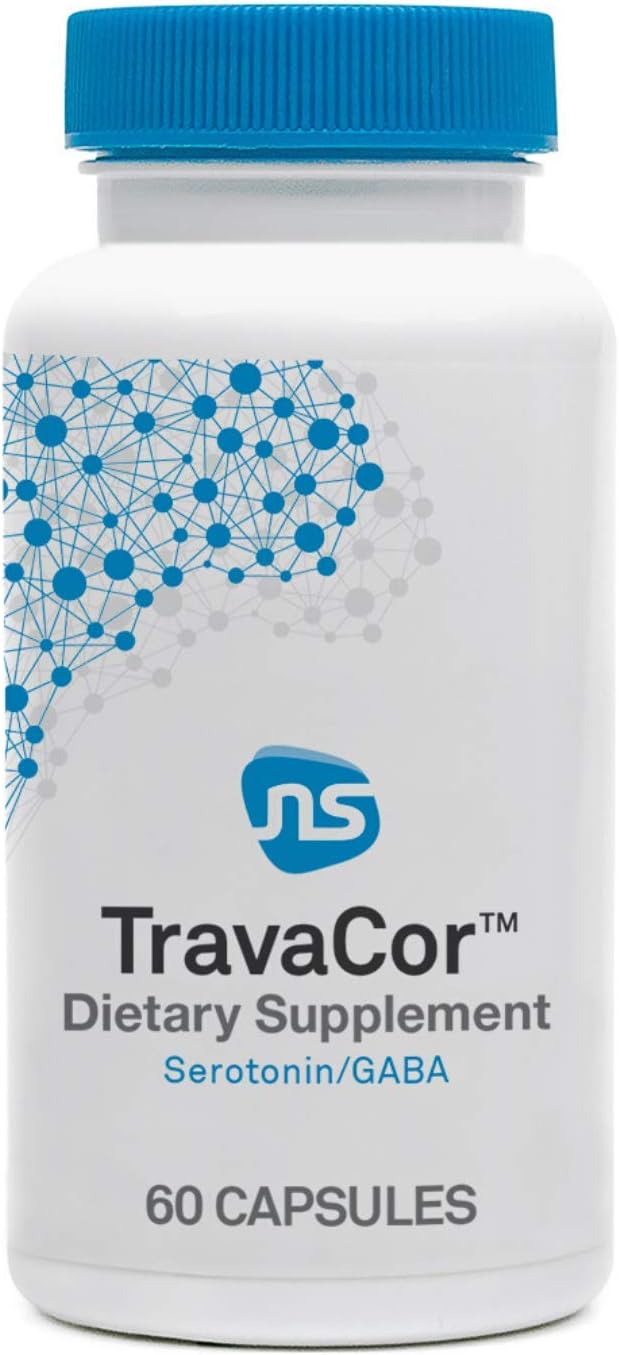 NeuroScience Mood Support Supplement - TravaCor - L Theanine Supplement with 5-HTP & More to Help Soothe Stress, Encourage Calm Sleep & Aid Healthy GABA Activity (60 Capsules)