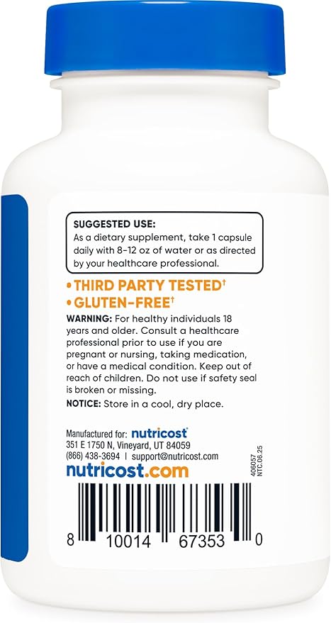 Nutricost Zinc Picolinate 30mg, 120 Capsules - Gluten Free and Non-GMO