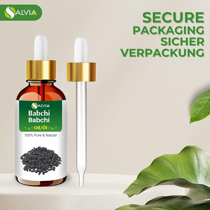 Babchi Oil (Psoralea Corylifolia) 100% Pure & Natural Undiluted Uncut Cold Pressed Carrier Oil | Use for Aromatherapy | Therapeutic Grade (15 ML with Dropper)