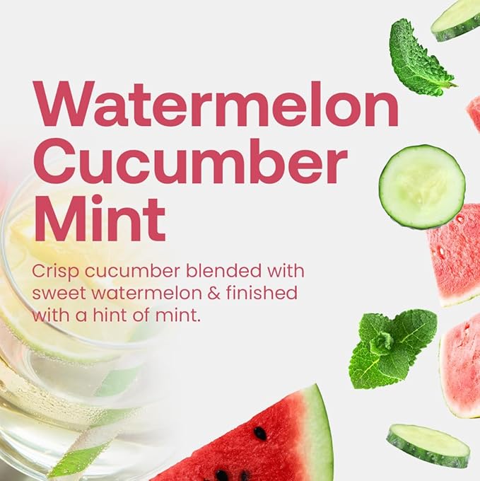Dr. Smoothie Refreshers Watermelon Cucumber Mint – Made with Real Fruit Juice – Drink Concentrate, No Artificial Colors, Shelf-Stable – Lightly Caffeinated with Green Coffee Extract (46 oz Bottle)