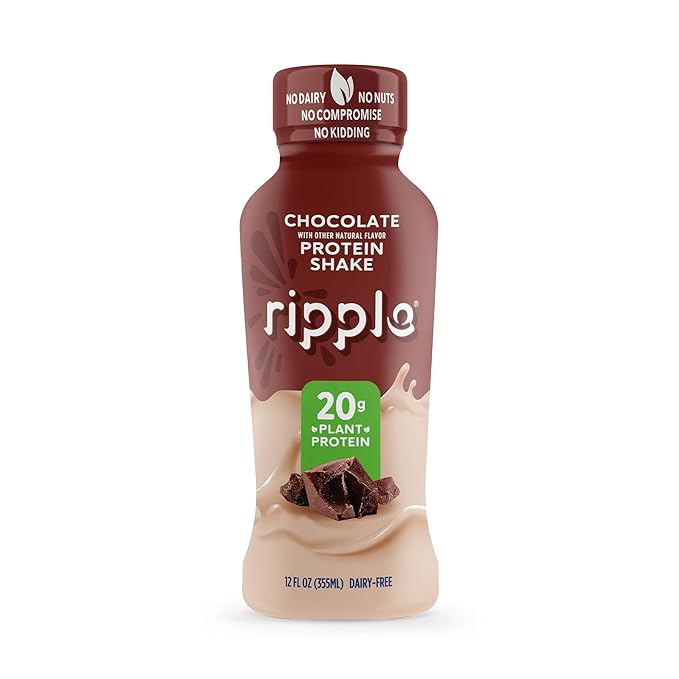 Ripple 12 oz Protein Shakes (12 Fl Oz (Pack of 12), Variety Pack (Chocolate and Vanilla))