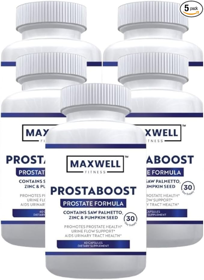 PureProsta Boost Prostate Support Supplement with Saw Palmetto, Zinc, Pumpkin Seed Herbal Blend Promotes Prostate Health, Urine Flow Support, and Urinary Tract Health - 300 Capsules