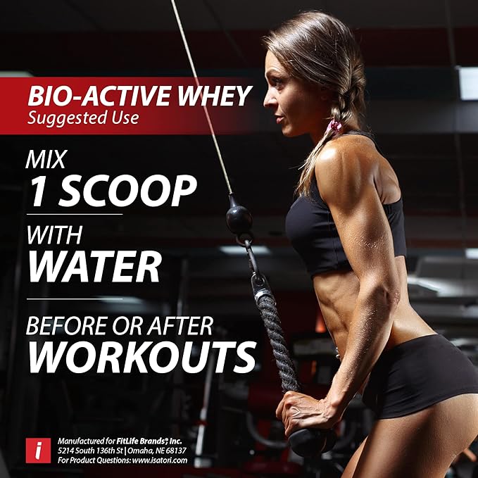 iSatori 100% Bio-Active Whey Protein Powder, Muscle Growth & Recovery with Whey Isolate, Hydrolysate, Concentrate, BCAAs & Colostrum Peptides, 25g of Protein Per Serving - Vanilla Swirl (26 Servings)