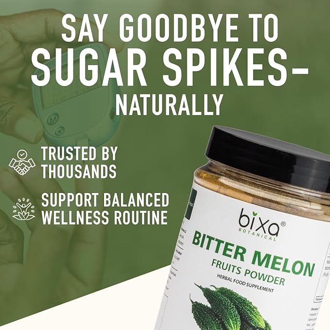 bixa BOTANICAL Bitter Melon Powder (Momordica Charantia/Karela Fruit Powder) - 200g / 7 Oz | Herbal Supplement for Skin and Stomach