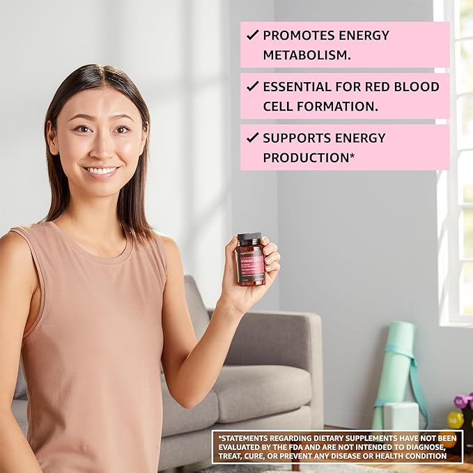 Amazon Elements Vitamin B12 Methylcobalamin 5000 mcg - Normal Energy Production and Metabolism, Immune System Support - 2 Month Supply, Berry Flavored Lozenges, 65 Count (Pack of 2)