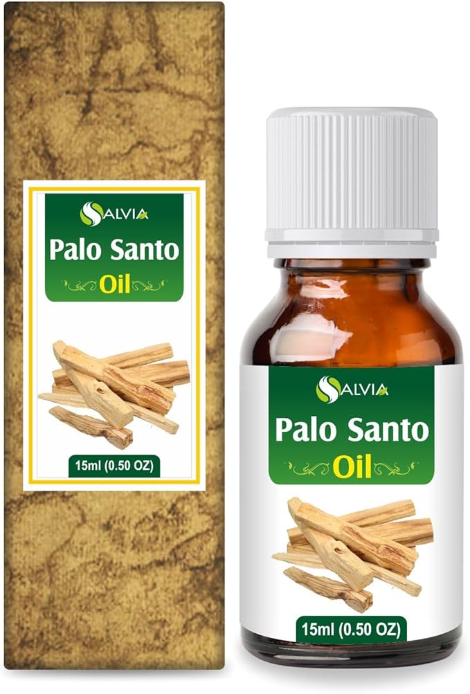 Salvia Palo Santo Essential Oil (Bursera graveolens) 100 Percent Pure & Natural - Undiluted Uncut Therapeutic Grade - Aromatherapy Oil (15ml)