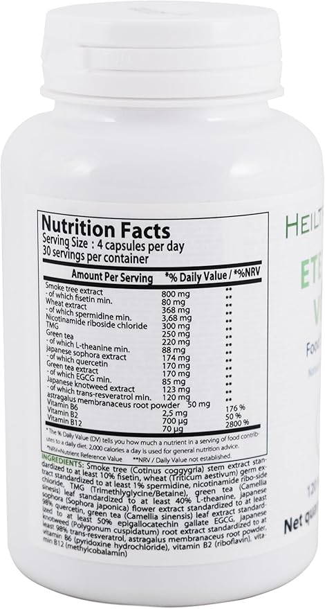 Eternal Vital - Natural Ageless Vitality | 12-Compound Complex | 120 Veggie Capsules | Dietary Supplement
