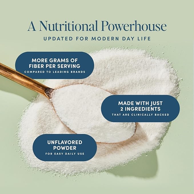 Daily Prebiotic Fiber Supplement Powder Travel Packs for Digestive Health & Gut Health - Fiber Powder Unflavored Prebiotics, Non-GMO, Gluten & Sugar Free Soluble & Insoluble Fibre - 20 Servings