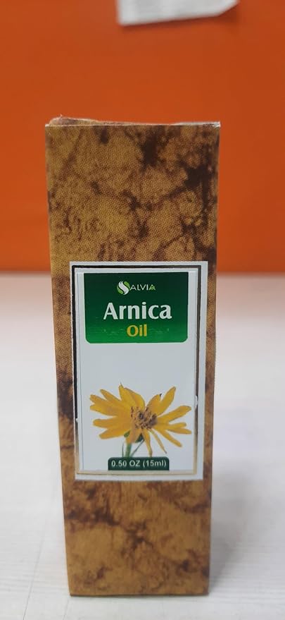 Arnica (Arnica Montana) Therapeutic Essential Oil by Salvia Amber Bottle Natural Uncut Undiluted Pure Cold Pressed Undiluted Aromatherapy Premium Oil 15 ml (.50 fl oz)