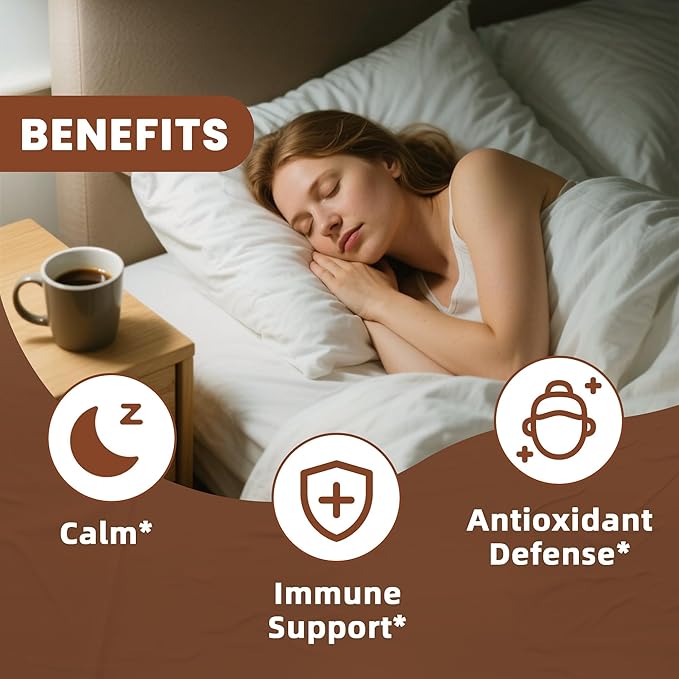 Mushroom Hot Cocoa Mix, 10 Mushrooms, MCT and Cocoa Powder with L-Theanine, Mushroom Coffee Alternatives for Sleep, 8.5 Oz