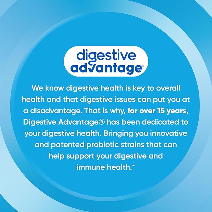 Digestive Advantage Probiotics for Digestive Health, Daily Probiotics for Women & Men, Supports Gut Health, Occasional Bloating & Diarrhea, Minor Abdominal Discomfort, & Immune Support, 80ct Capsules