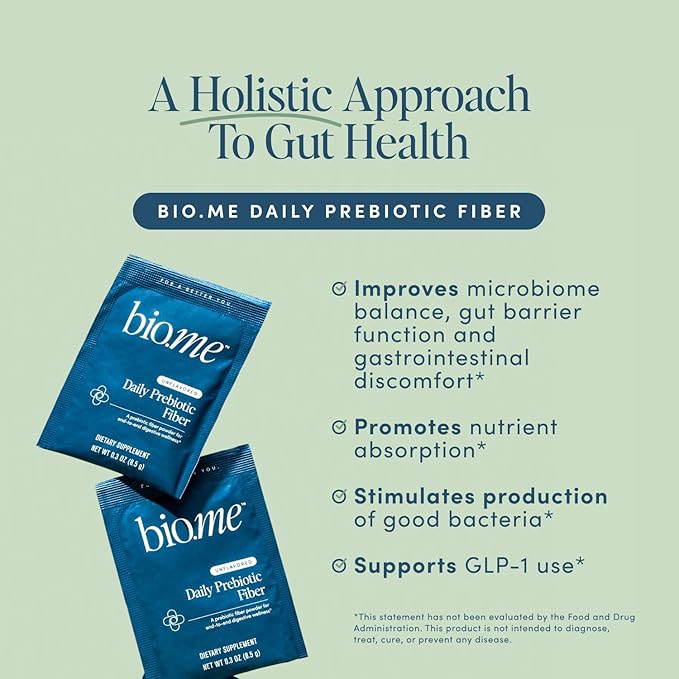 Daily Prebiotic Fiber Supplement Powder Travel Packs for Digestive Health & Gut Health - Fiber Powder Unflavored Prebiotics, Non-GMO, Gluten & Sugar Free Soluble & Insoluble Fibre - 20 Servings