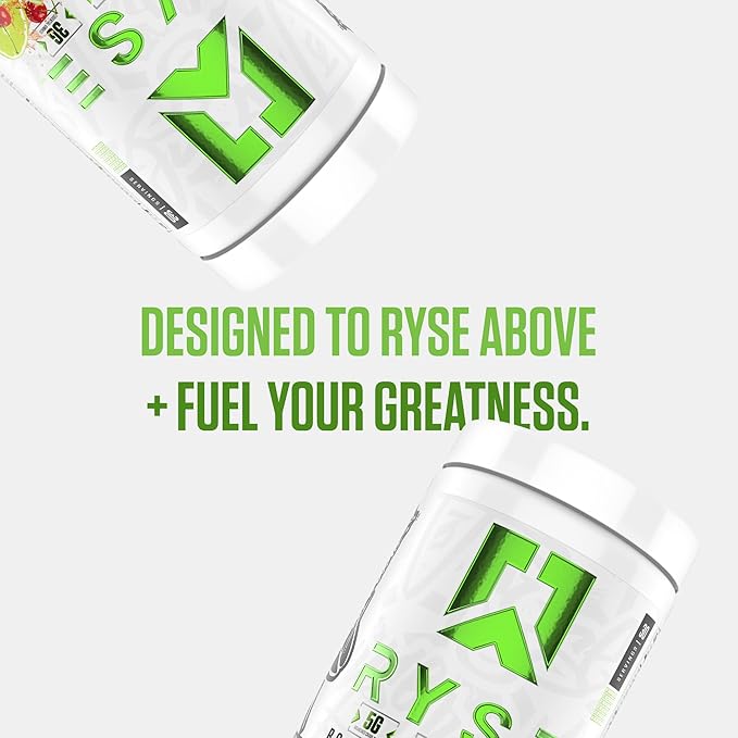 RYSE BCAA EAA Powder - Cherry Limeade - 5g Branched Chain Amino Acids, 3g Essential Aminos, Sugar-Free Electrolytes for Pre & Post Workout Muscle Recovery, Hydration and Strength - 30 Servings