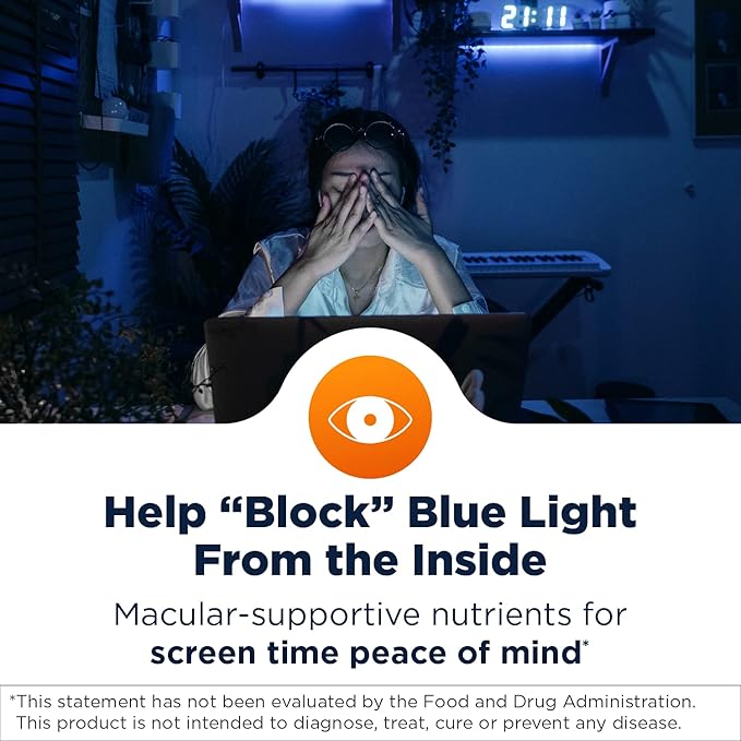 Designs for Health OcuForce Blue - 'Blue Light' Focused Eye Support Supplement with Lutein, Zeaxanthin & More - for Teens and Adults (60 Capsules)