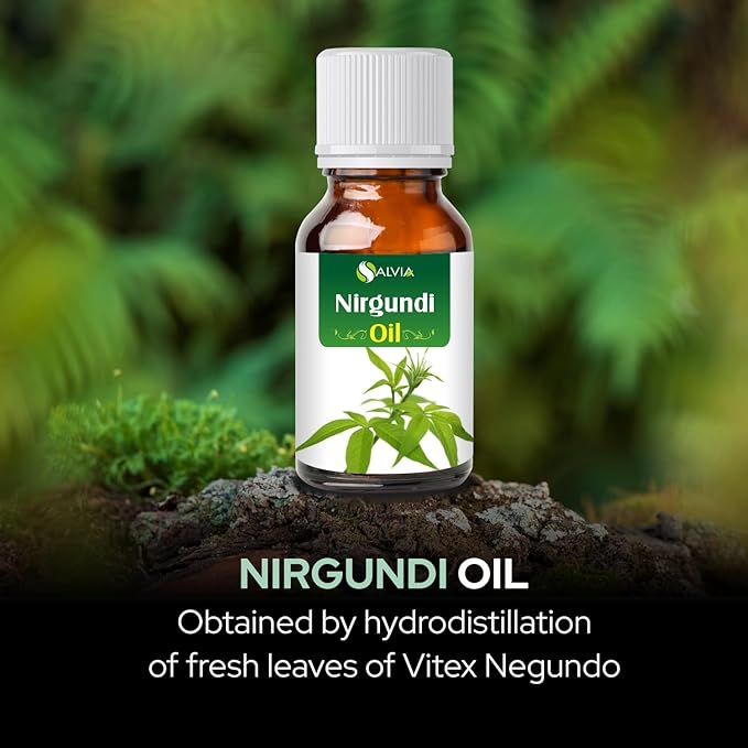 Nirgundi Oil (Vitex negundo) Therapeutic Essential Oil 100% Natural & Pure Undiluted Uncut Cold Pressed Aromatherapy Premium Oil Therapeutic Grade - 15 ML