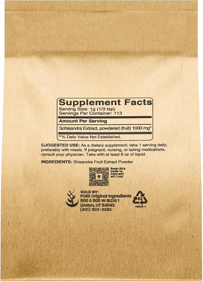 Pure Original Ingredients Schisandra (4 oz), Non-GMO, Gluten-Free, Five-Flavor-Fruit, Traditional Herb
