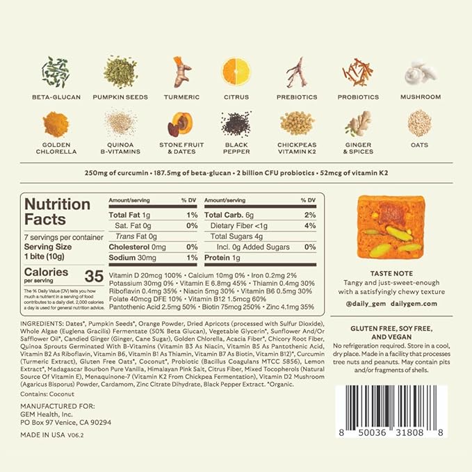 GEM Bite Complete Routine Variety Pack with Daily Multivitamin (14 Bites), Chill-Out Calm (7 Chews) & Deep Sleep Aid (7 Chews) | Supports Gut, Skin, Brain, Bone, Sleep, Immunity