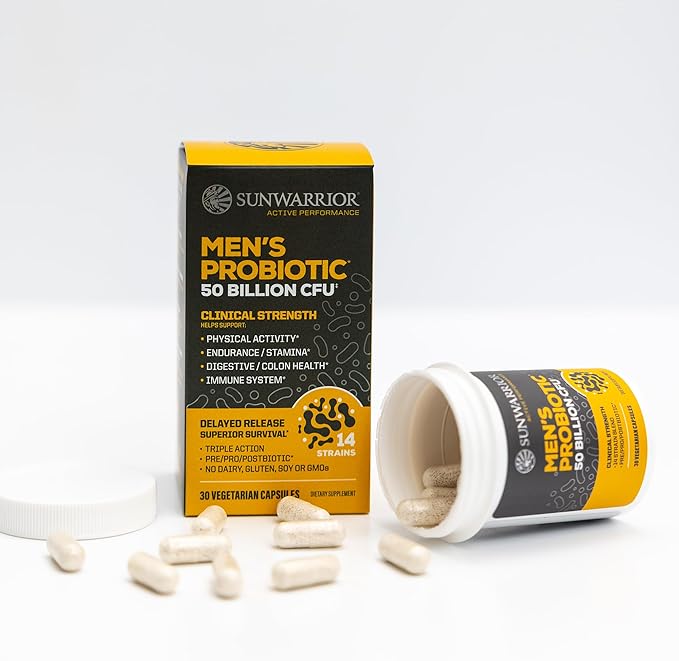 Probiotic 50 Billion CFU Probiotics Supplement Capsules 14 Strains + Prebiotics + Postbiotics for Men Gut Immune & Colon Health Energy & Endurance Support Soy-Free, Non-GMO, Clean Capsules 30 Servings