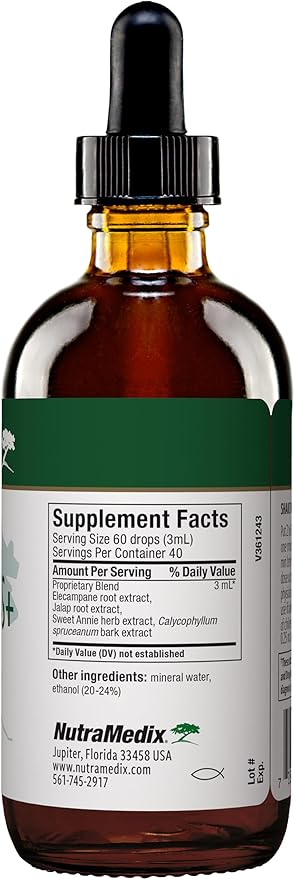 NutraMedix Nutra-BBS+ - Herbal Supplement for Microbial, Antioxidant and Immune Support - with Elecampane + Jalapa Root, Artemisia Annua and Capirona Bark (4 oz)