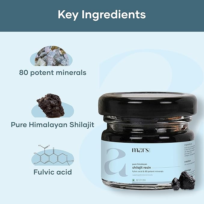 Mars Himalayan Organic Shilajit Resin | Natural Resin Sourced from The Himalayas | Supports Vitality, Energy & Overall Wellness | 15g | Pack of 2
