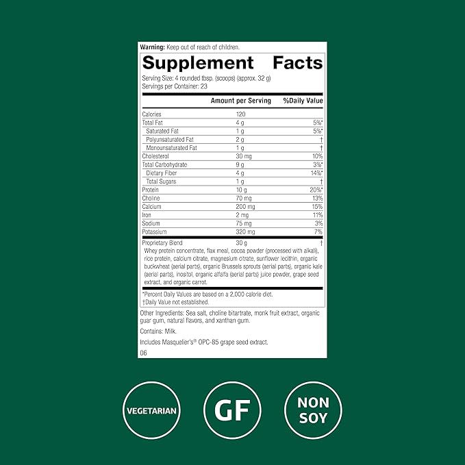 Standard Process Inc. SP Complete - Whole Food Immune Support, Liver Support, Antioxidant, with Rice Protein, Grapeseed Extract, and Choline - Vegetarian, Chocolate - 26 Ounce