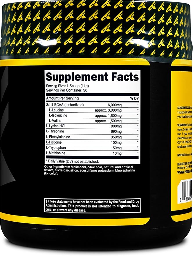 Primaforce EAA Powder (30 Servings, Rocket Pop Flavor) - Essential Amino Acids for Pre/Intra Workout and Recovery - Non-GMO and Gluten Free