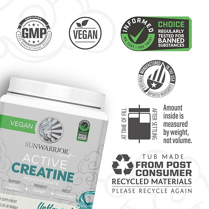 Creatine Monohydrate Powder Micronized PreWorkout Recovery Supplement | Support Muscle Building Strength Training Cognition | Vegan & Keto Friendly Bulk Size (120 Servings) Unflavored