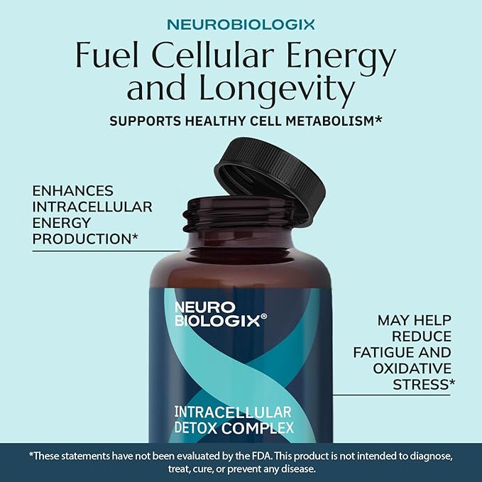 Intracellular Detox Support - Advanced Antioxidant & Energy Supplement – Supports Cellular Detox & Defense, Metabolic Balance & Longevity with NRF2 Activator, Turmeric, Piperine & Glutathione - 60Caps