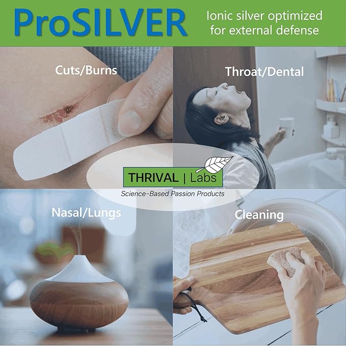Ionic Colloidal Silver Liquid 20 PPM Bio Active for Immune Support Glass Bottle 8oz Organic Supplement
