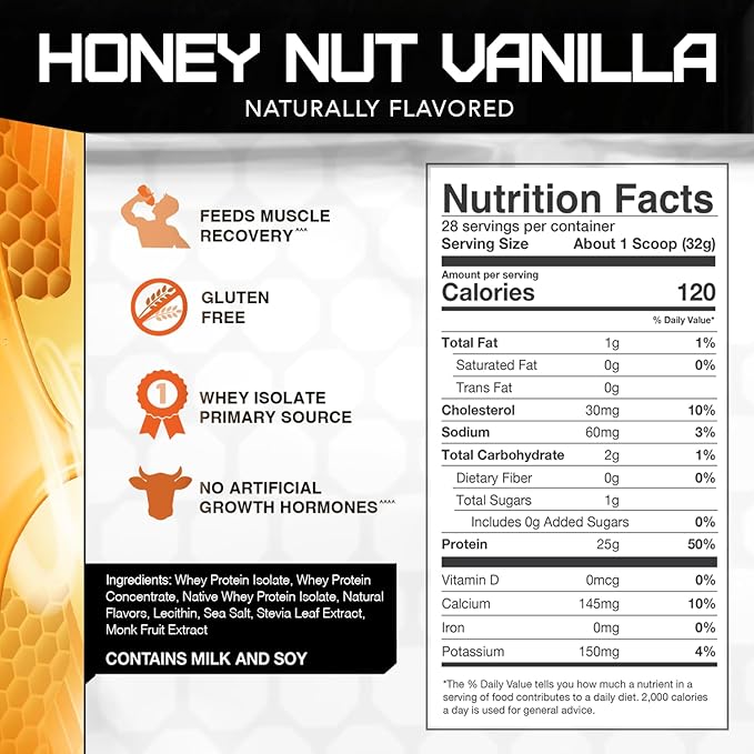 Naturally Flavored Rival Whey - Honey Nut Vanilla 2lb