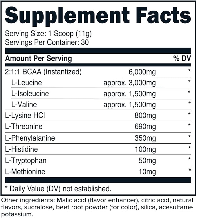 Primaforce EAA Powder (30 Servings, Fruit Punch Flavor) | Essential Amino Acids for Pre/Intra Workout and Recovery - Non-GMO and Gluten Free