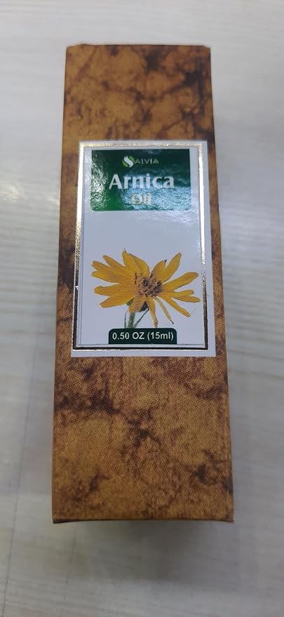 Arnica (Arnica Montana) Therapeutic Essential Oil by Salvia Amber Bottle Natural Uncut Undiluted Pure Cold Pressed Undiluted Aromatherapy Premium Oil 15 ml (.50 fl oz)