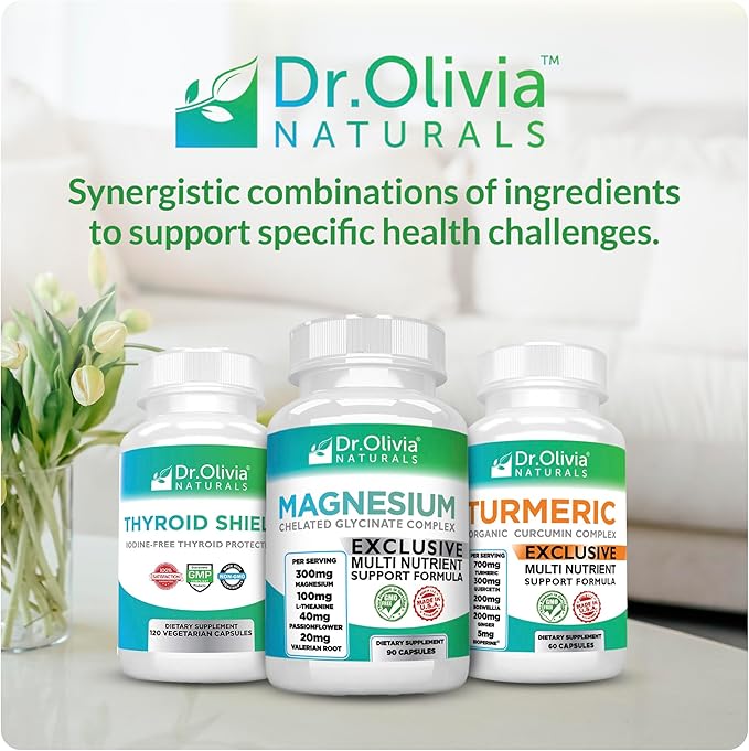 Magnesium Glycinate Complex - L-Theanine, Passionflower & Valerian Root for Sleep Support Supplement, Nerve & Muscle Health, High Absorption - 90 Vegetarian Capsules