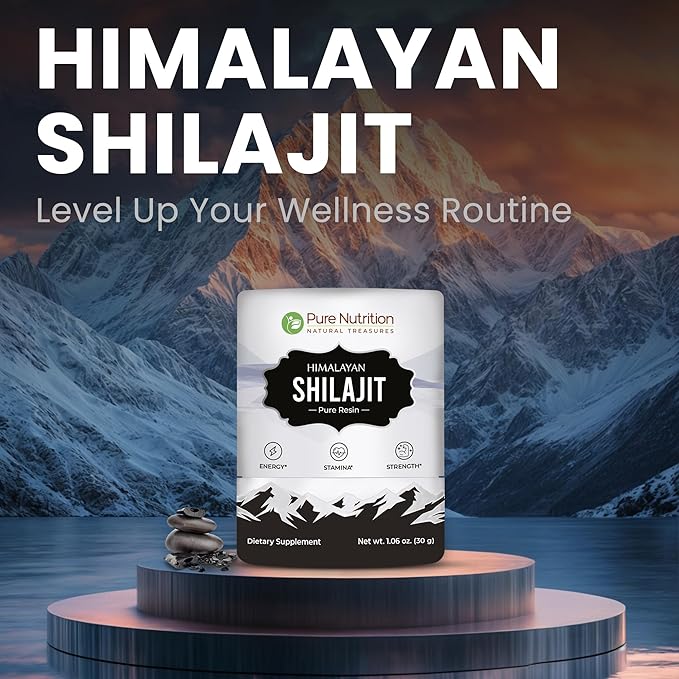 Pure Nutrition Himalayan Shilajit Resin for Men & Women | 60 GMS | 150 Servings | High Potency Pure Himalayan Shilajit Resin with 85+ Trace Minerals, 75%+ Fulvic Acid | 30 Gram X Pack of 2