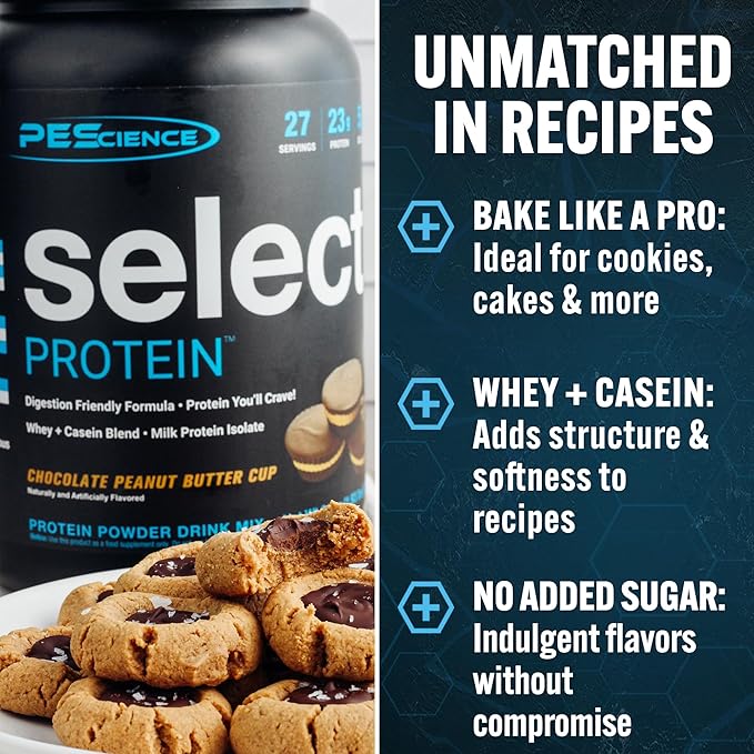 PEScience Select Protein Powder, Whey and Casein Blend, Clean Protein Powder for Women and Men, Low Calorie, Low Carb, Keto Friendly, Gluten Free - Chocolate Peanut Butter Cup - 5 Servings