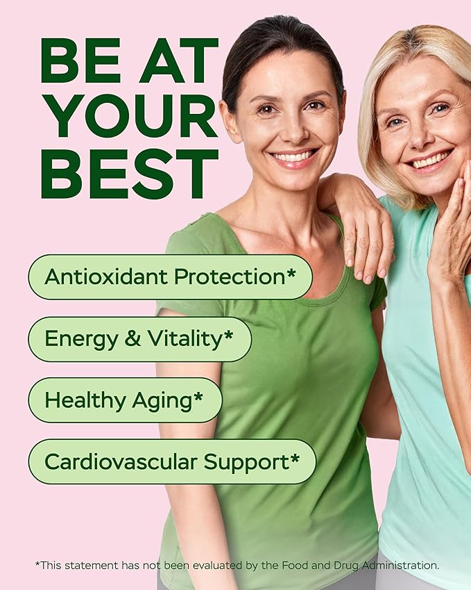 Resveratrol Supplement 1800mg Complex - COQ10, Quercetin, Vitamin E, Vitamin C - Powerful Antioxidant Formula for Enhanced Energy, Heart Health & Healthy-Aging Support Trans Resveratrol 90 Capsules