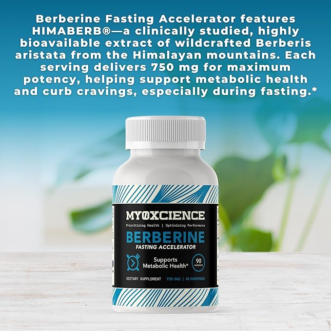 MYOXCIENCE Berberine Fasting Accelerator | Berberine HCL with ALA (Alpha Lipoic Acid) and Biotin (90 Capsules)