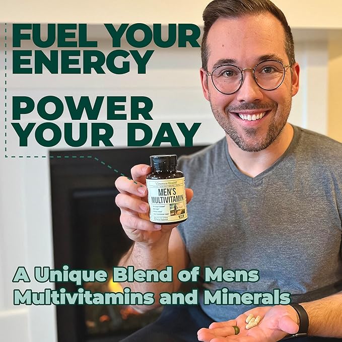 Multivitamin for Men – Methylated Mens Multivitamins & Multiminerals Capsules with Vitamin B12, A, D, C, Zinc, Magnesium & More for Complete Daily Support – High Potency Bioavailable Vitamins for Men